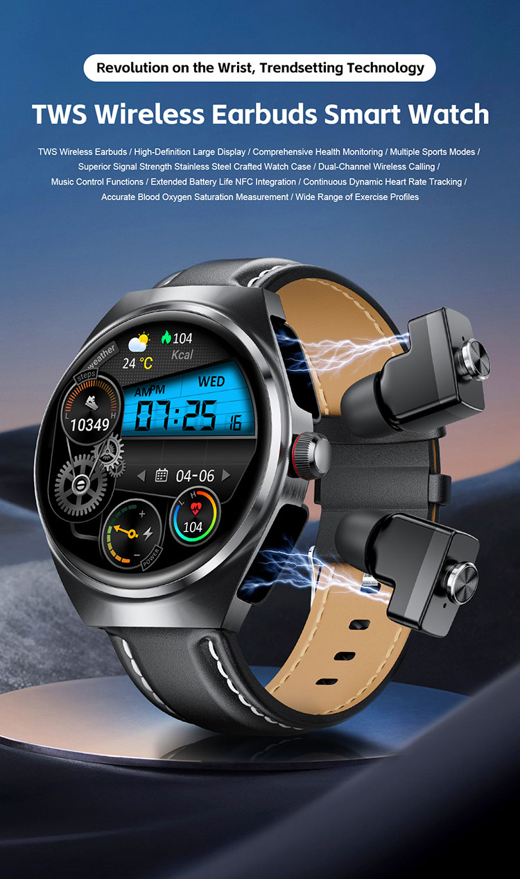 GT95 TWS Wireless Earbuds Smart Watch